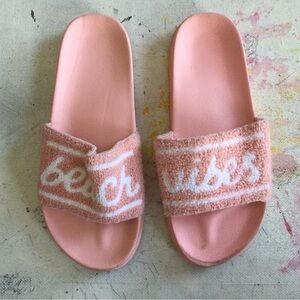 Women’s Beach Vibes Graphic Pink Slide Sandals